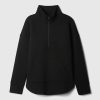 Pulover cu jumătate de fermoar din jacquard matlasat GapFit Pulover cu jumătate de fermoar din jacquard matlasat GapFit