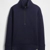 Pulover cu jumătate de fermoar din jacquard matlasat GapFit Pulover cu jumătate de fermoar din jacquard matlasat GapFit