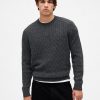 Pulover din tricot cu cablu din lână merinos
