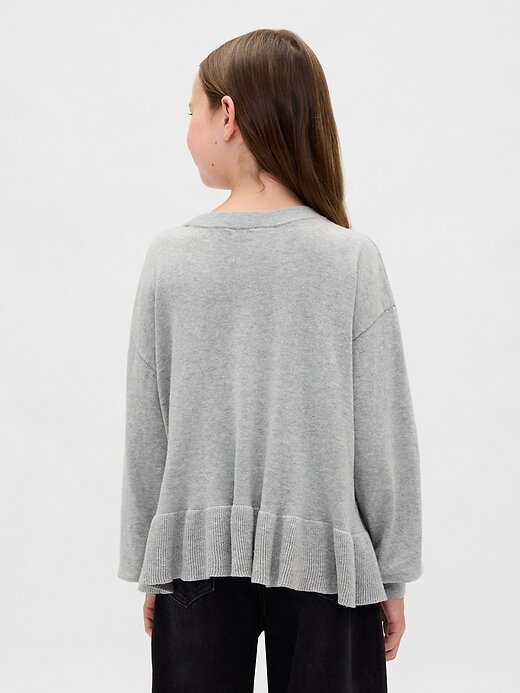 Pulover peplum relaxat pentru copii Pulover peplum relaxat pentru copii
