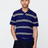 Pulover polo cu croșetat texturat Pulover polo cu croșetat texturat