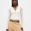 Pulover Sheer Rib Henley Pulover Sheer Rib Henley