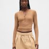 Pulover Sheer Rib Henley Pulover Sheer Rib Henley