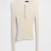 Pulover Sheer Rib Henley Pulover Sheer Rib Henley
