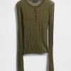 Pulover Sheer Rib Henley Pulover Sheer Rib Henley