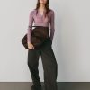 Pulover Sheer Rib Henley Pulover Sheer Rib Henley