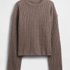 Pulover supradimensionat din tricot cu cablu CashSoft Pulover supradimensionat din tricot cu cablu CashSoft