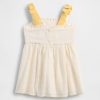 Rochie brodata cu cravata pe umeri Rochie brodata cu cravata pe umeri