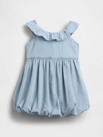 Rochie Bubble denim pentru bebeluși și copii mici