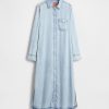 Rochie cămașă din denim drapată GapStudio