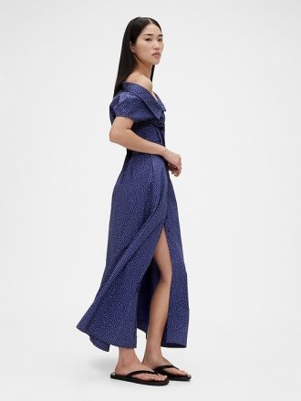 Rochie cămașă maxi din poplin GapStudio