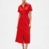 Rochie cămașă midi din amestec de in Rochie cămașă midi din amestec de in