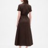 Rochie cămașă midi din amestec de in Rochie cămașă midi din amestec de in
