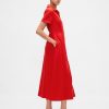 Rochie cămașă midi din amestec de in Rochie cămașă midi din amestec de in