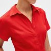 Rochie cămașă midi din amestec de in Rochie cămașă midi din amestec de in