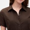 Rochie cămașă midi din amestec de in Rochie cămașă midi din amestec de in