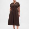 Rochie cămașă midi din amestec de in Rochie cămașă midi din amestec de in