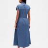 Rochie cămașă midi din denim