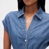 Rochie cămașă midi din denim