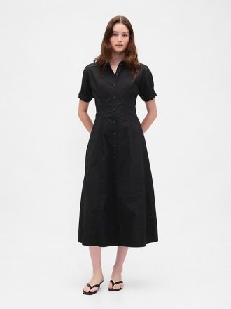 Rochie cămașă midi din poplin
