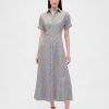 Rochie cămașă midi din poplin Rochie cămașă midi din poplin