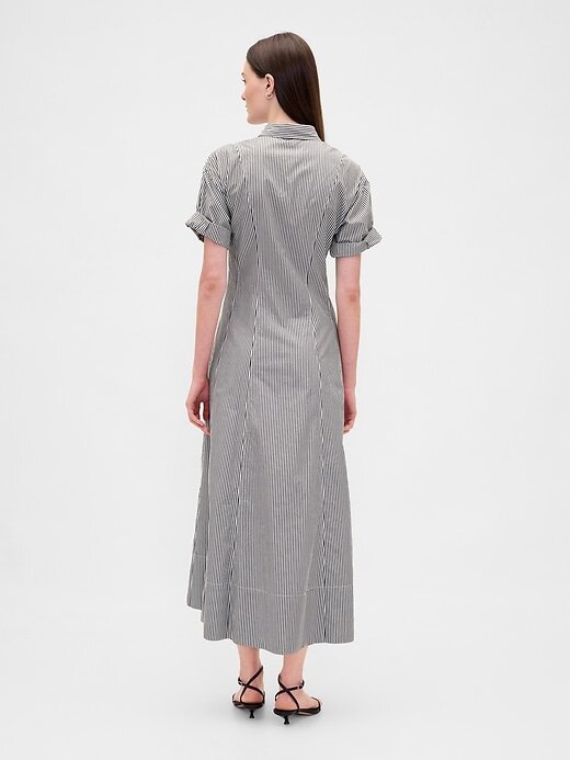Rochie cămașă midi din poplin Rochie cămașă midi din poplin