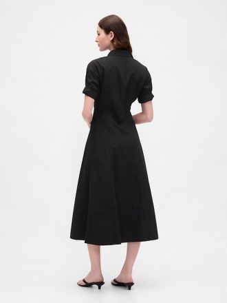 Rochie cămașă midi din poplin