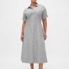 Rochie cămașă midi din poplin Rochie cămașă midi din poplin