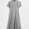 Rochie cămașă midi din poplin Rochie cămașă midi din poplin