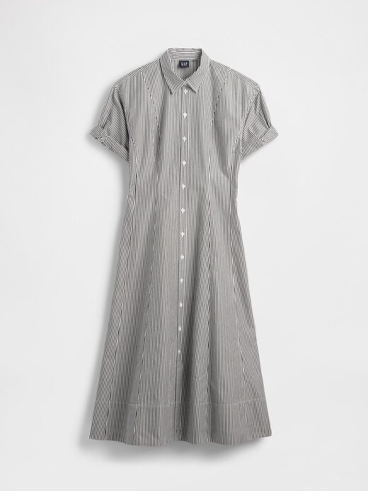 Rochie cămașă midi din poplin Rochie cămașă midi din poplin