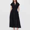 Rochie cămașă midi transparentă Rochie cămașă midi transparentă