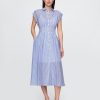 Rochie cămașă midi transparentă Rochie cămașă midi transparentă
