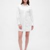 Rochie cămașă mini din popelin din bumbac organic