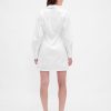 Rochie cămașă mini din popelin din bumbac organic