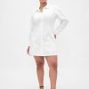 Rochie cămașă mini din popelin din bumbac organic