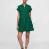 Rochie cămașă mini din tifon de bumbac
