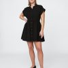 Rochie cămașă mini din tifon de bumbac Rochie cămașă mini din tifon de bumbac