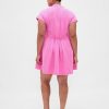 Rochie cămașă mini din tifon de bumbac Rochie cămașă mini din tifon de bumbac