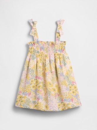 Rochie cu bretele din tifon de bumbac pentru bebeluși și copii mici
