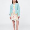 Rochie cu flori din in-bumbac pentru copii Rochie cu flori din in-bumbac pentru copii