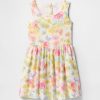 Rochie cu flori din in-bumbac pentru copii Rochie cu flori din in-bumbac pentru copii