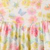 Rochie cu flori din in-bumbac pentru copii Rochie cu flori din in-bumbac pentru copii