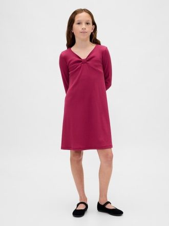 Rochie cu fundă în coastă pentru copii