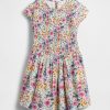 Rochie cu smock floral pentru copii