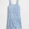 Rochie de blugi cu flori pentru copii