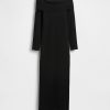 Rochie de pulover midi CashSoft stretch cu umăr liber