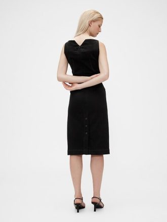 Rochie din denim cu cusături GapStudio