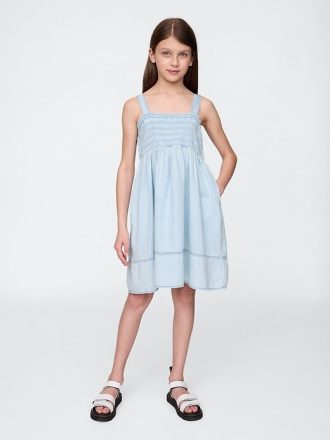Rochie din denim smocked pentru copii