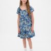 Rochie florală din denim pentru copii