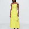 Rochie maxi brodata din amestec de in Rochie maxi brodata din amestec de in